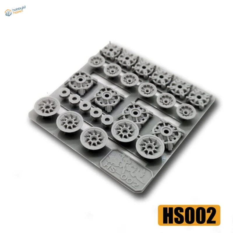 Gray plastic tray of detailing parts for Gunplas scale modeling tools