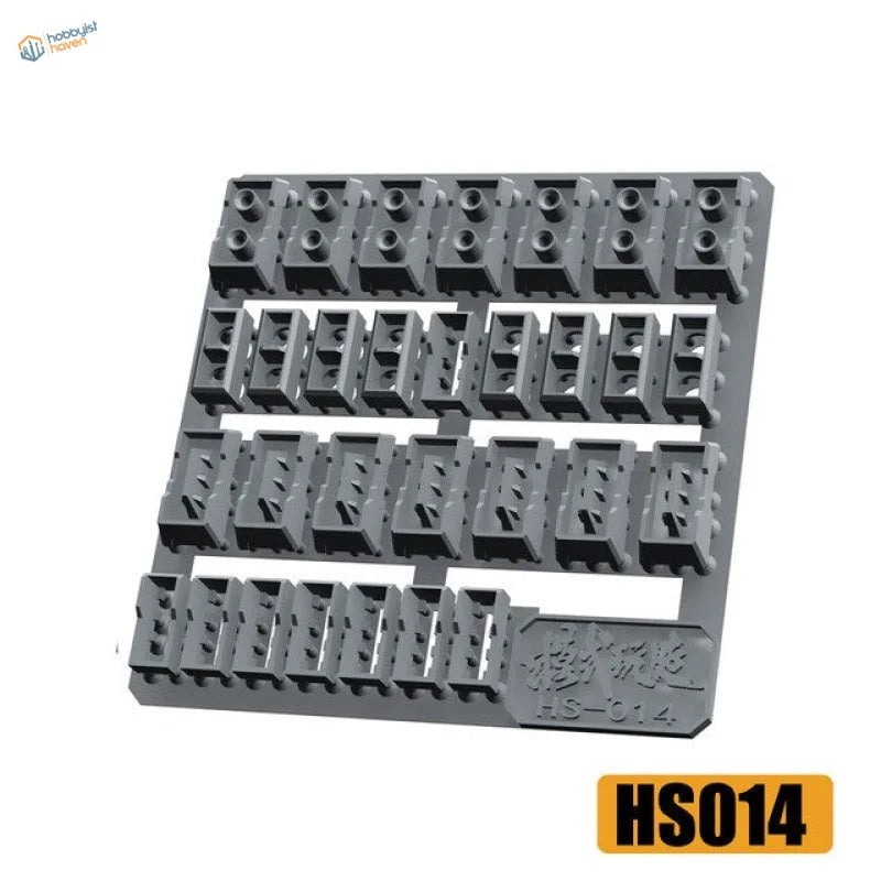 Gray plastic Lego-compatible HS014 detailing parts for Gunplas scale modeling