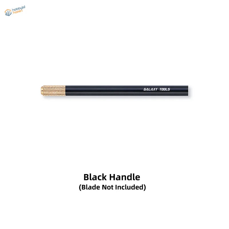 Double-sided professional tungsten scraper with black galaxy handle and textured gold tip