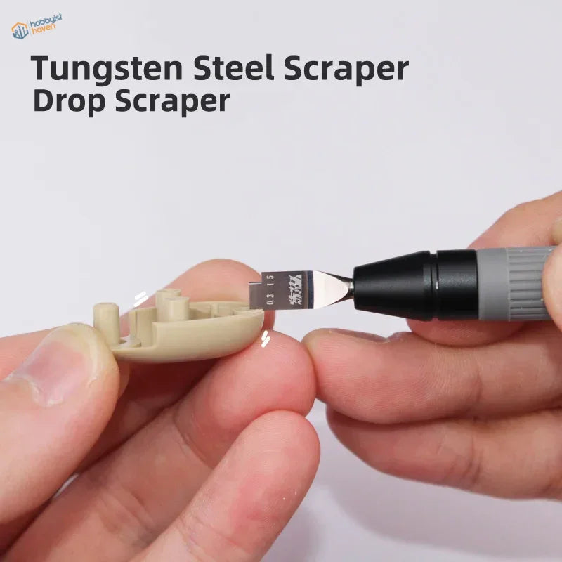 Double-sided professional tungsten scraper with ergonomic black gray handle