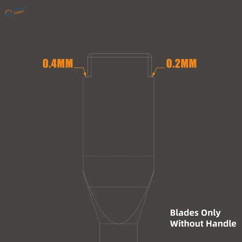 Double-sided professional tungsten scraper blade set with 0.4mm 0.2mm panel lines edges