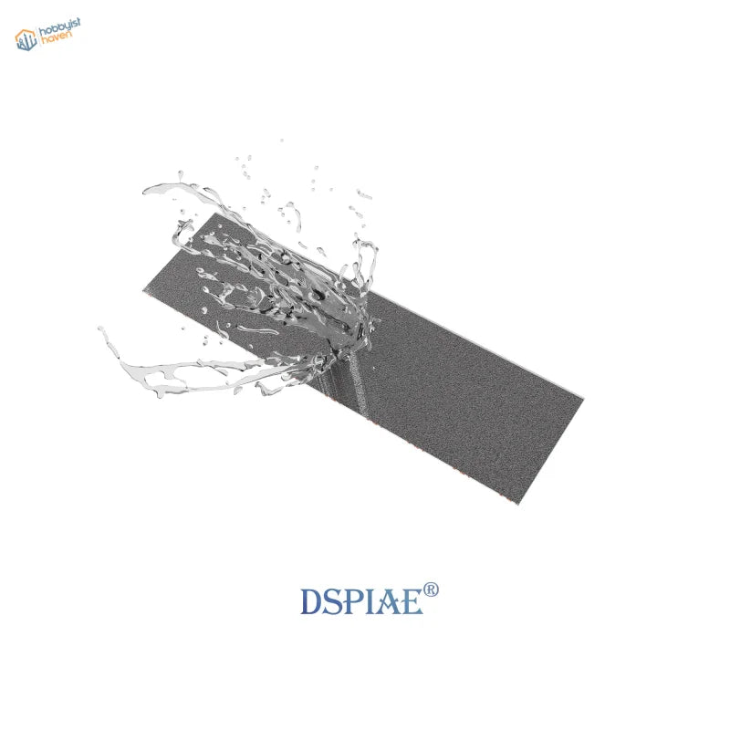 DSPIAE sandpaper sets gray strip splashing water for aluminum sanding