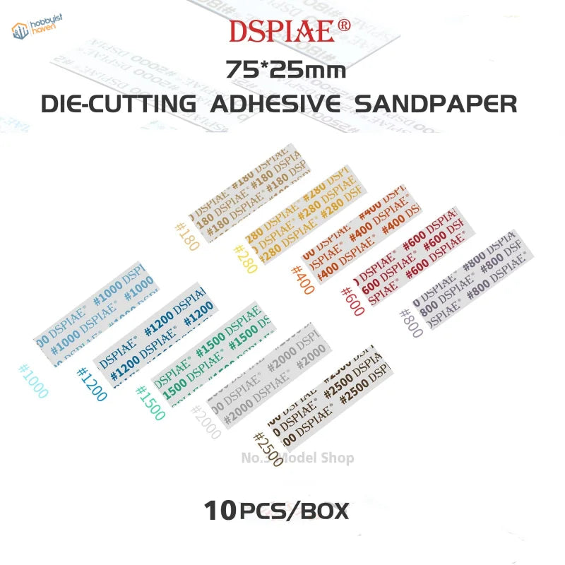 DSPIAE 180# to 2500# grit adhesive sandpaper sets for aluminum sanding