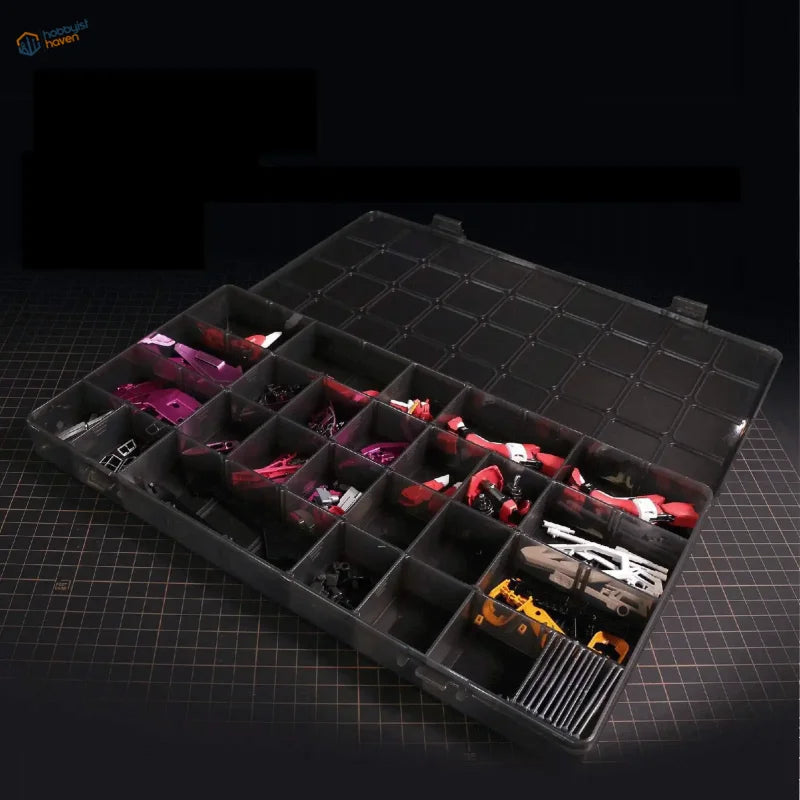 DSPIAE 36 spaces modular storage box with colorful Lego-like pieces
