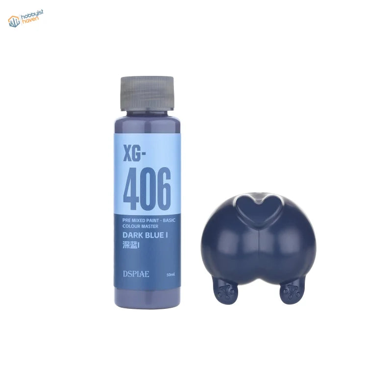 DSPIAE 50ml pre-mixed acrylic paint xg-406 dark blue pig bottle for model kits