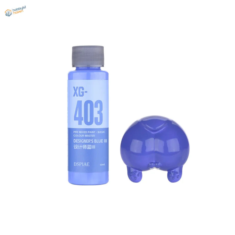 DSPIAE 50ml XG-403 Designers Blue III pre-mixed acrylic paint bottle
