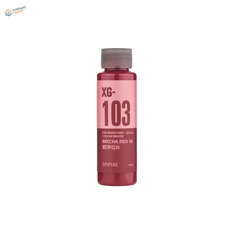 DSPIAE XG-103 Mecha Red III 50ml pre-mixed acrylic paint bottle