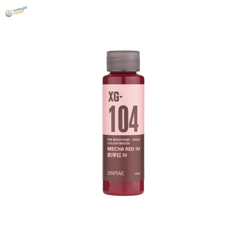 DSPIAE XG-104 Mecha Red IV 50ml pre-mixed acrylic paint bottle