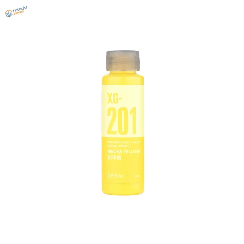 DSPIAE 50ml xg-201 Mehcha Yellow pre-mixed acrylic paint bottle for model kits