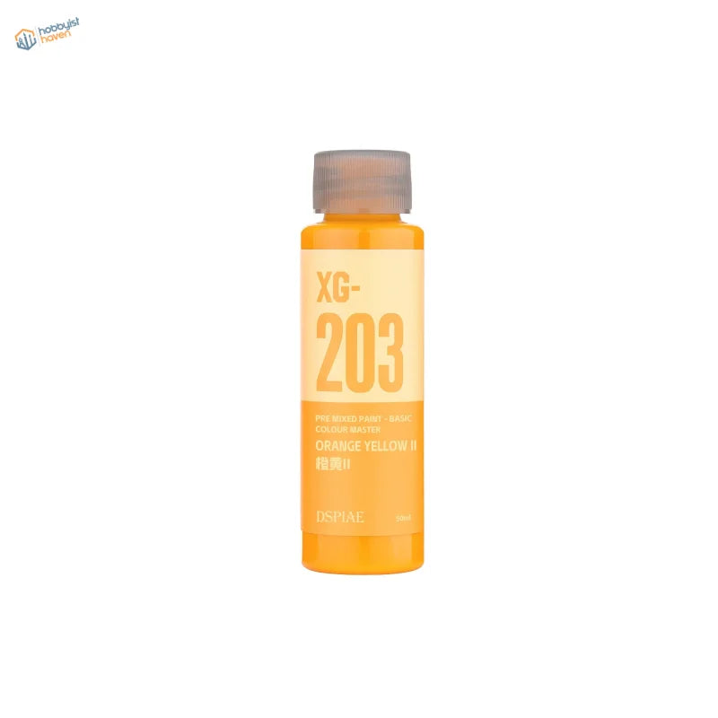 DSPIAE 50ml pre-mixed acrylic paint XG-203 orange-yellow bottle
