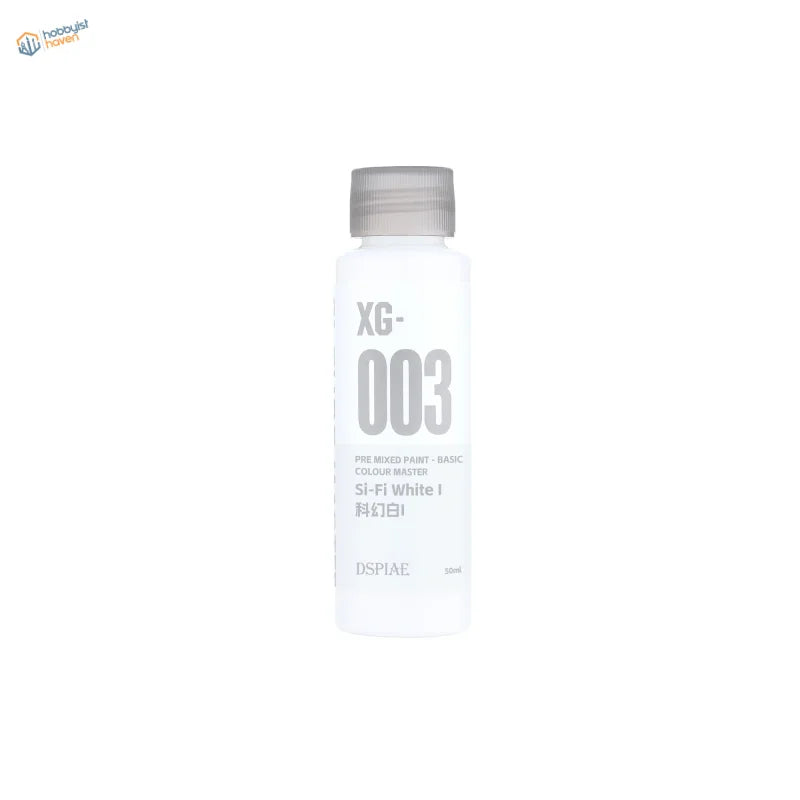 DSPIAE xg-003 sci-fi white 50ml pre-mixed acrylic paint bottle for model kits