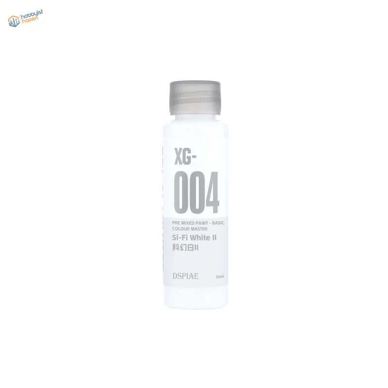 DSPIAE 50ml pre-mixed acrylic paint si-fi white ii bottle for model kits