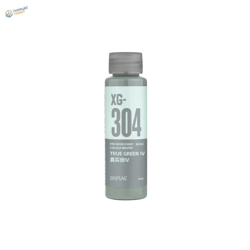 DSPIAE XG-304 true green 50ml pre-mixed acrylic paint bottle for model kits