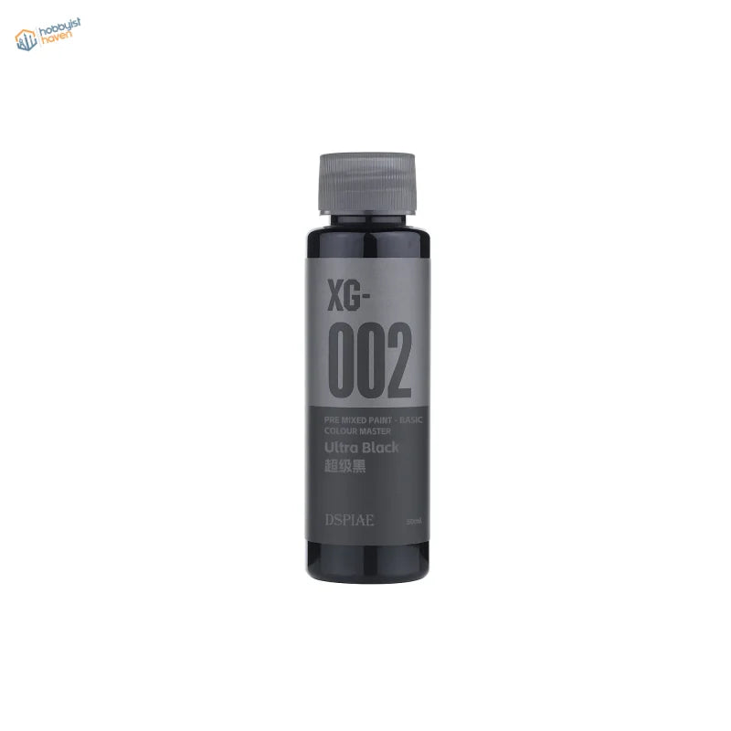 DSPIAE 50ml xg-002 ultra black pre-mixed acrylic paint bottle