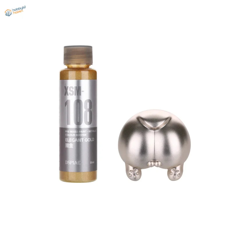 DSPIAE 50ml pre-mixed metallic paints in sleek silver pig container