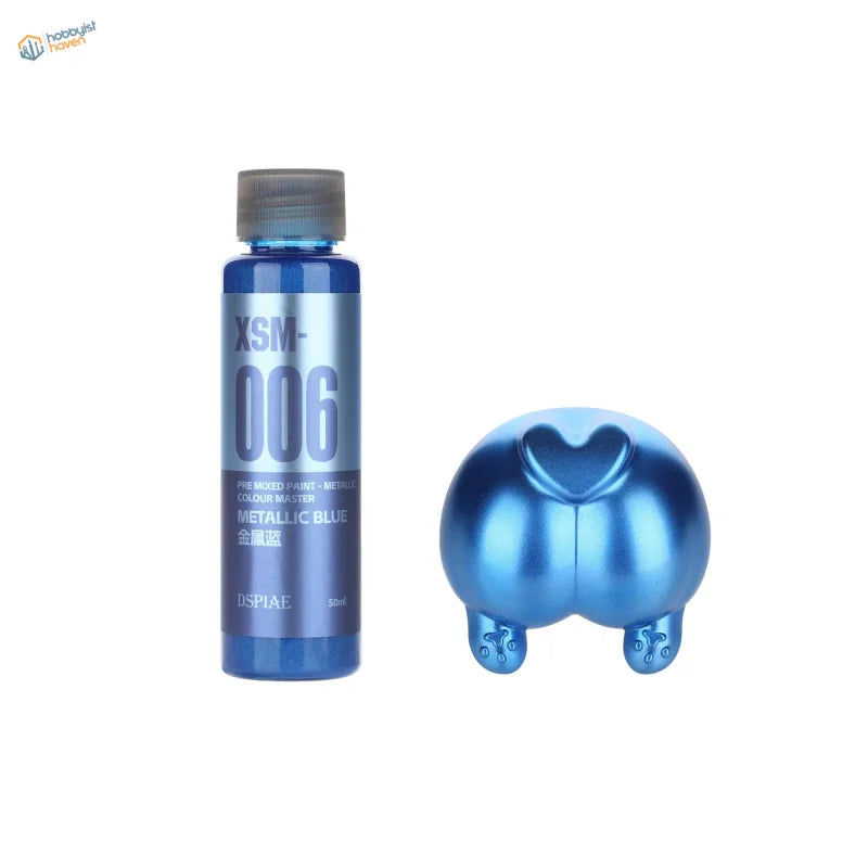 DSPIAE xsm-006 50ml pre-mixed metallic paint bottle with glossy blue pig