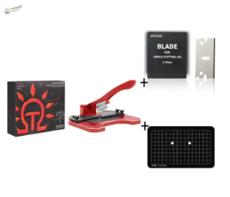 DSPIAE angle cutting station with red manual paper punch