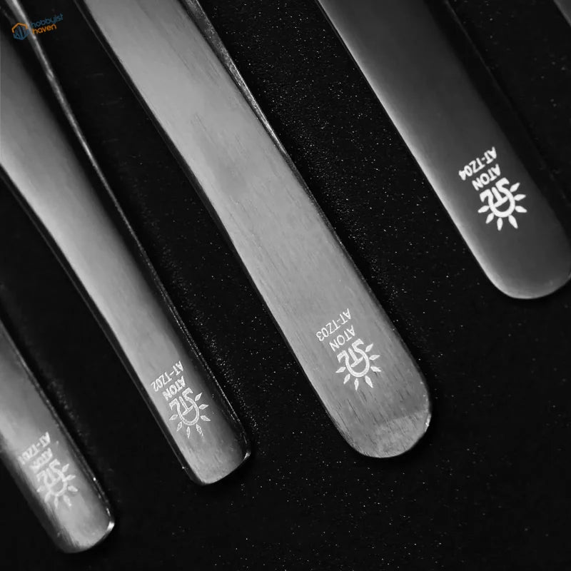 DSPIAE anti-static tweezers with silver-toned stainless steel spoons