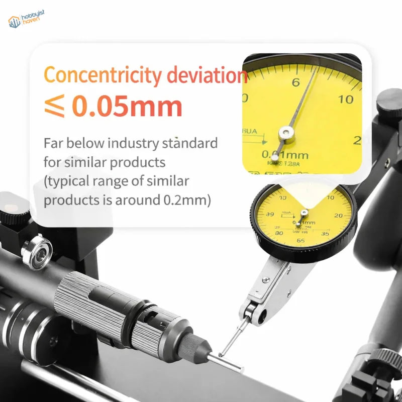 DSPIAE AT-ED orbit electric hand drill measures 0.01mm concentricity
