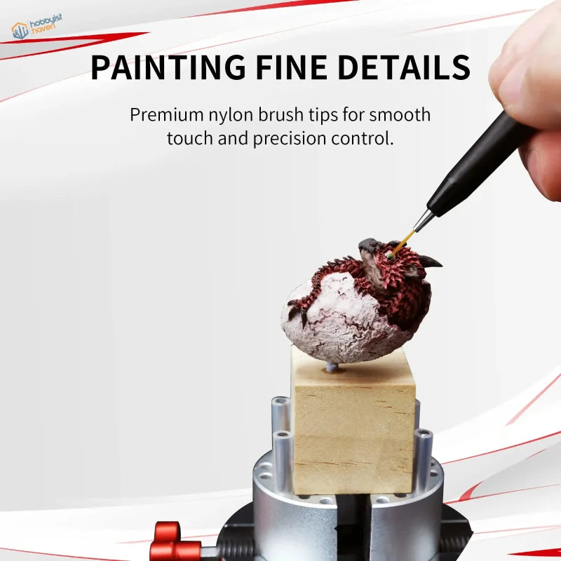 DSPIAE brushes apply red paint to cracked eggshell with panel lines