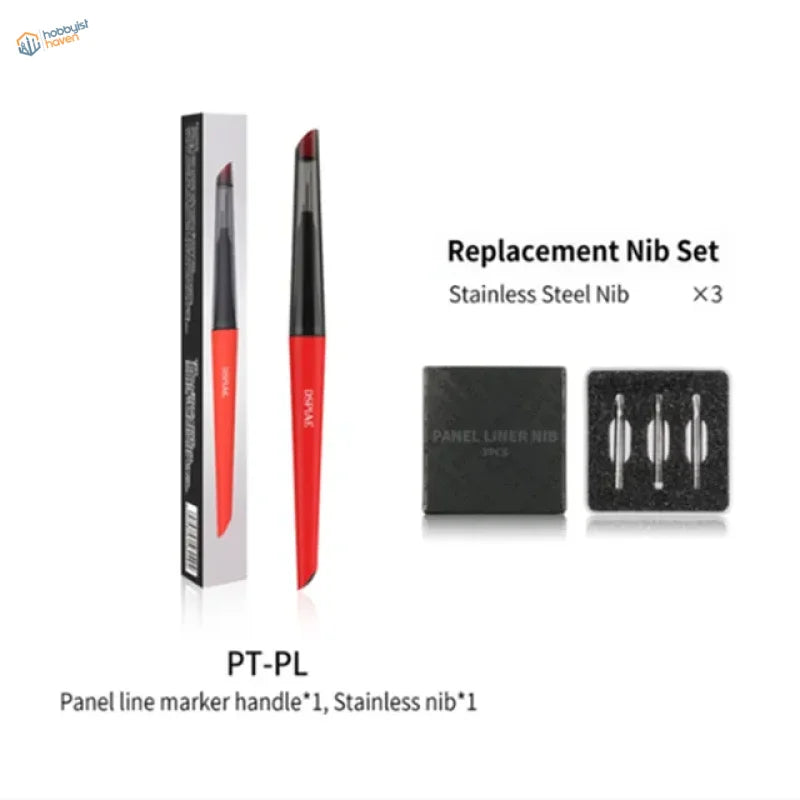DSPIAE Brushes red-handled panel line marker with stainless steel nib for scale modeling tools