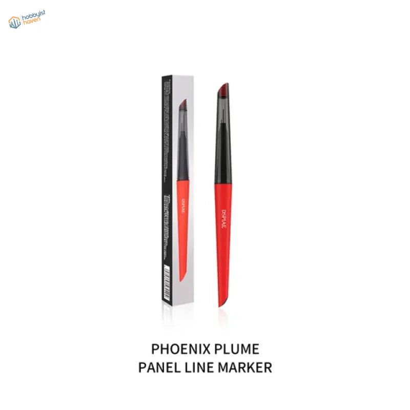 DSPIAE red phoenix plume panel line marker with black tip for scale modeling tools