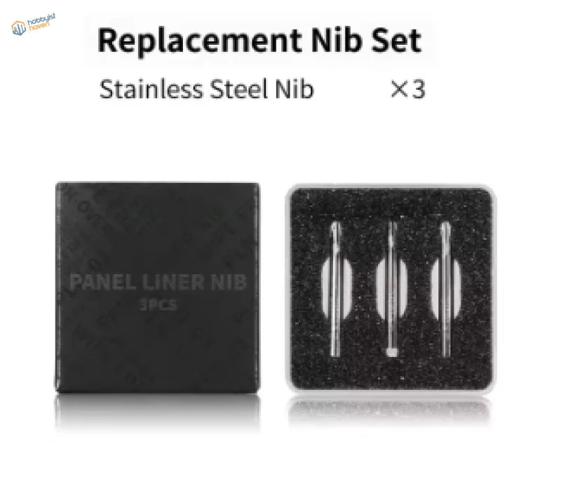 DSPIAE Brushes panel liner with three stainless steel nibs in black case for scale modeling tools