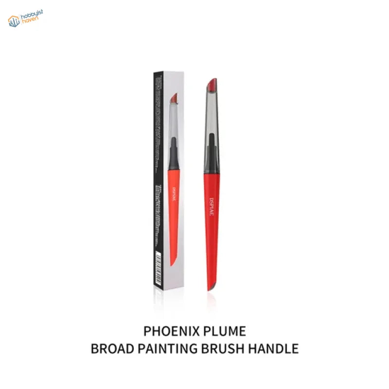 DSPIAE phoenix plume brush with red body, black grip for panel lines, scale modeling tools