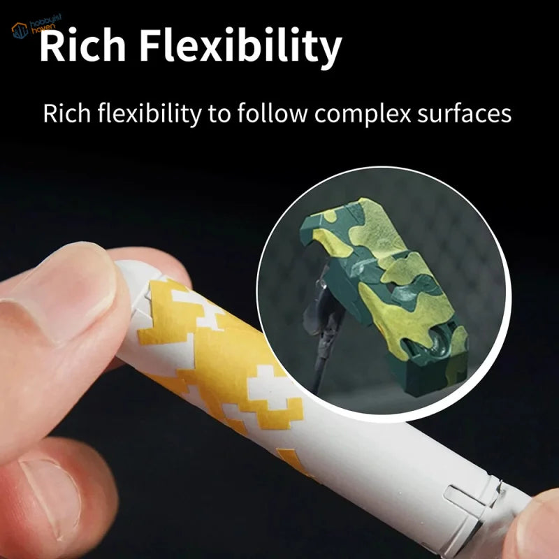 DSPIAE digital camouflage masking stencils with flexible white yellow pixel tape