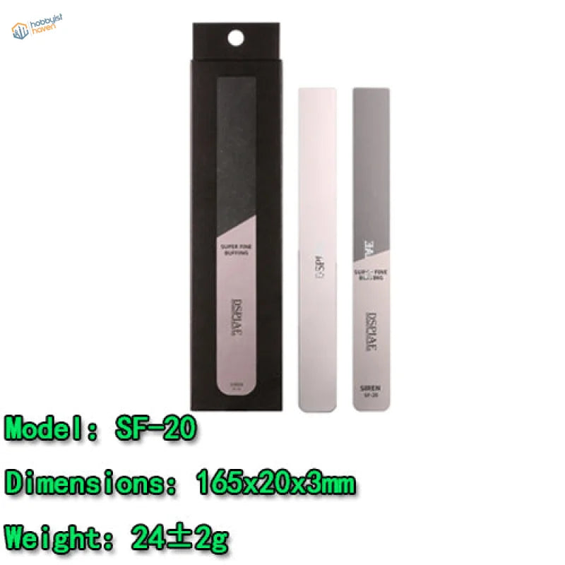 Three DSPIAE Glass Files SF-20 with metallic finish and grit levels