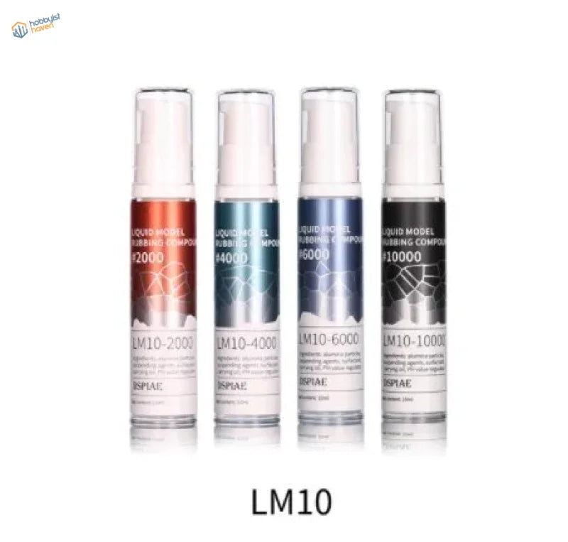 DSPIAE liquid polishing compound: 4 transparent spray bottles with colored liquids
