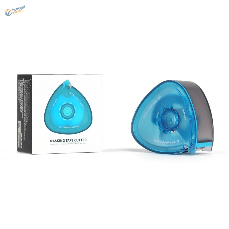 DSPIAE masking tape cutter with translucent blue triangular design