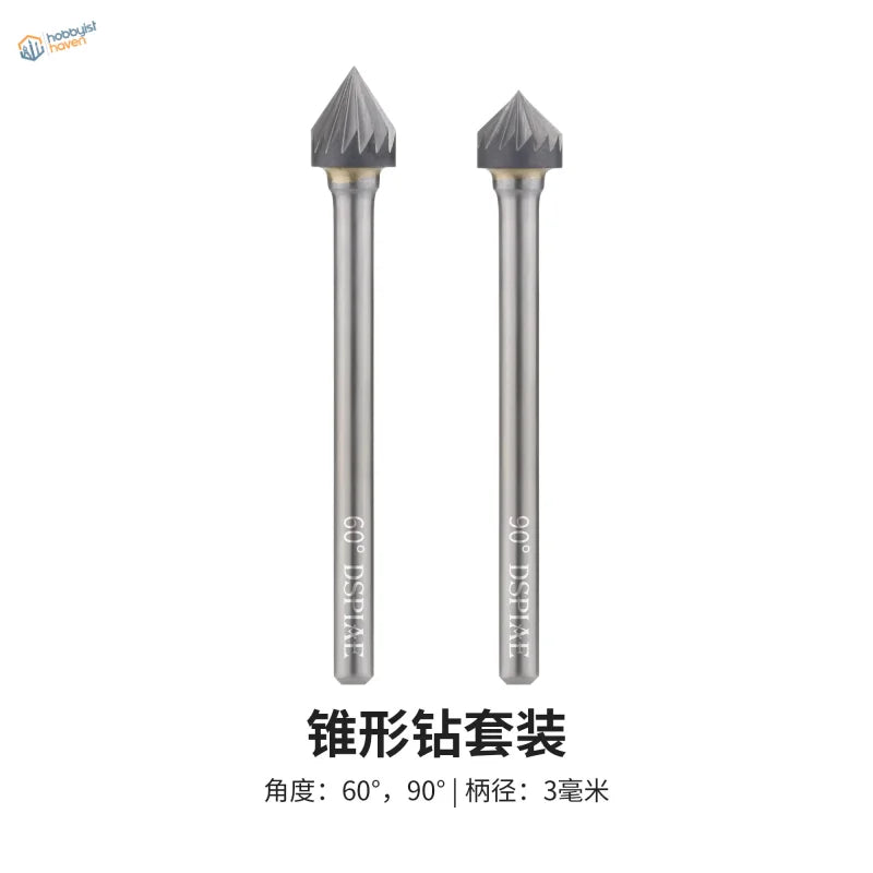 DSPIAE Mobius hand drill 60° and 90° conical grinding bits