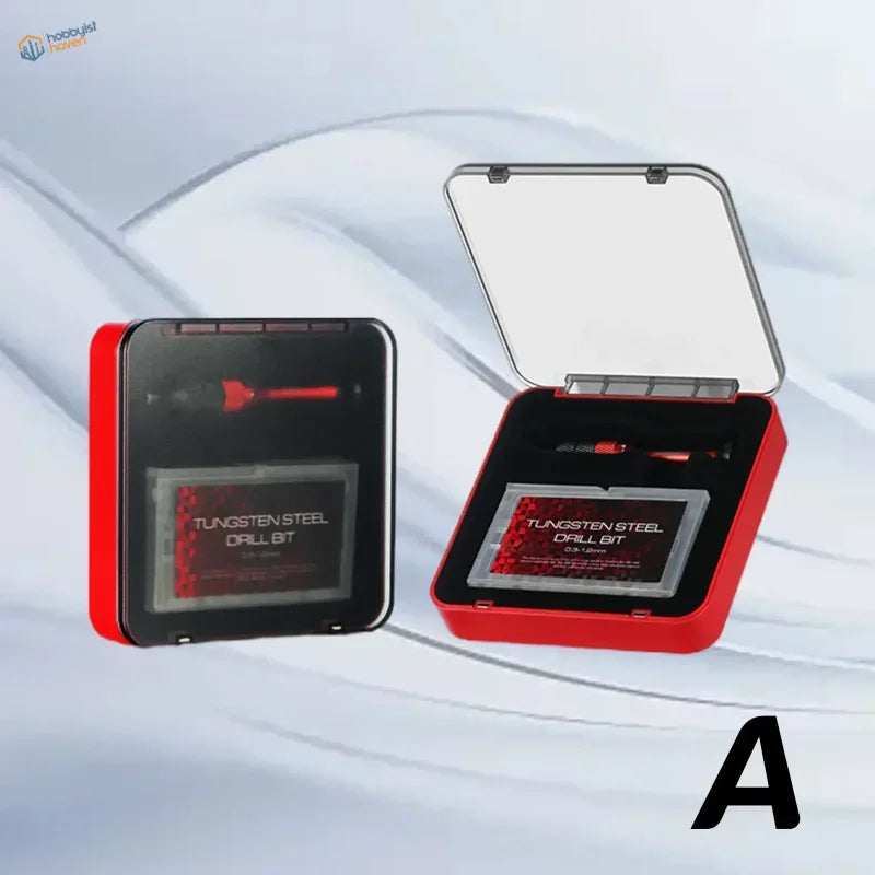 DSPIAE Next-Gen AT-SHD precision hand drill set with red black case and tungsten steel bits