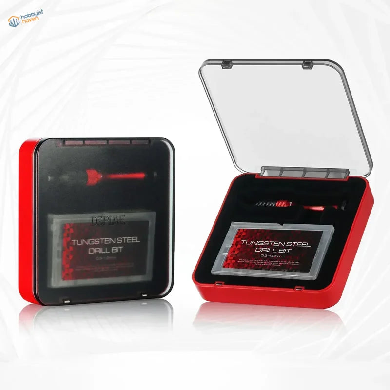 DSPIAE Next-Gen AT-SHD precision hand drill set with red black case and tungsten steel bits