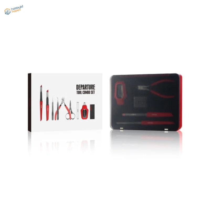 DSPIAE Professional Toolset: red and black departure tool combo in sleek metal case