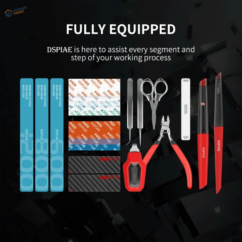 DSPIAE Professional Toolset red-handled precision cutters