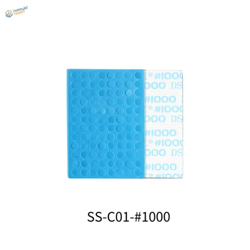 DSPIAE sanding disks blue silicone pad with grid indentations, white backing
