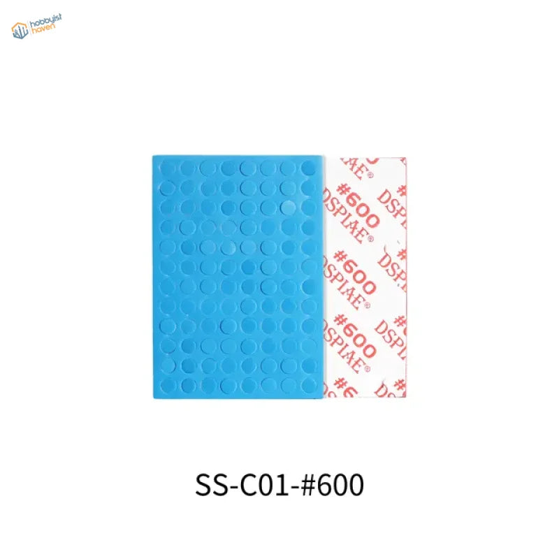 DSPIAE sanding disks blue silicone pad with suction cups, white backing