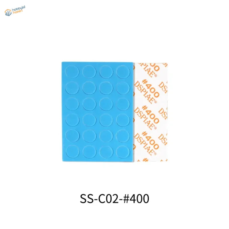DSPIAE #400 blue silicone sanding disks adhesive pad back with white sheet