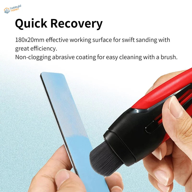 DSPIAE semi-rigid sanding sticks red black tool 180x20mm brush attachment