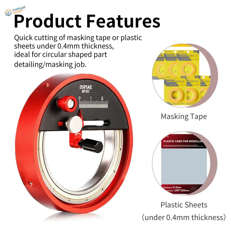 DSPIAE stepless circular cutter with red body, black dial and dspiae mt-ec branding