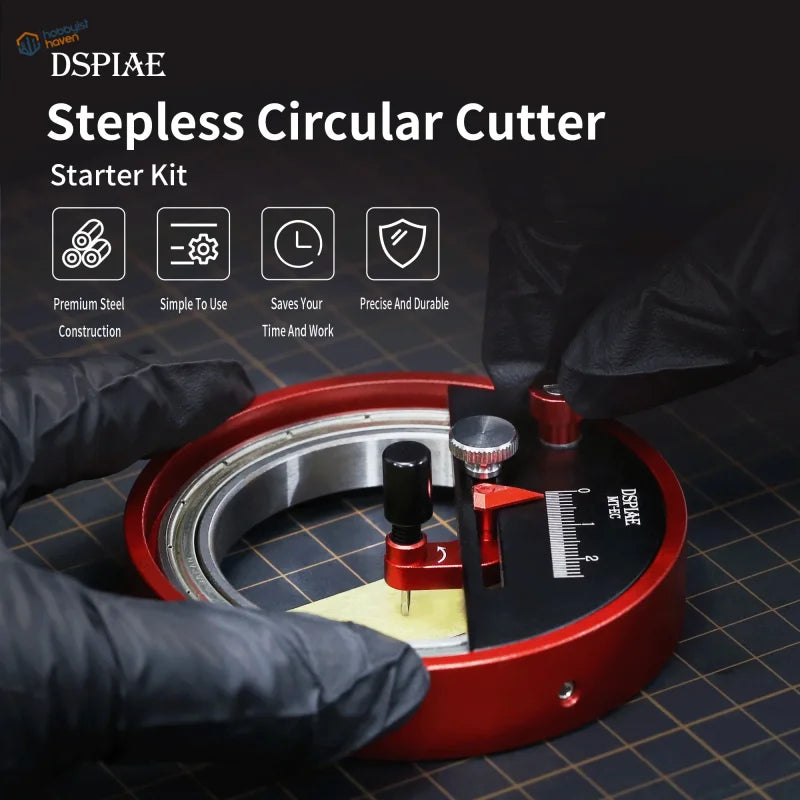 DSPIAE stepless circular cutter starter kit in red and black