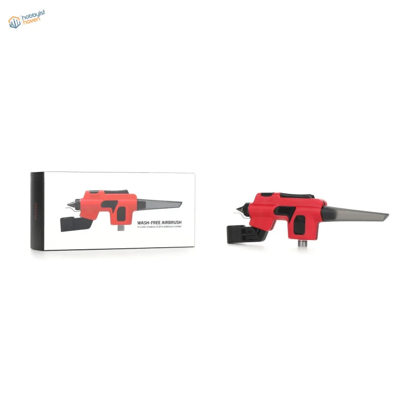 DSPIAE wash-free airbrush in red and black with ergonomic design