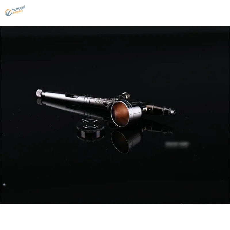 Silver black orange dual action airbrush with 0.3mm copper nozzle