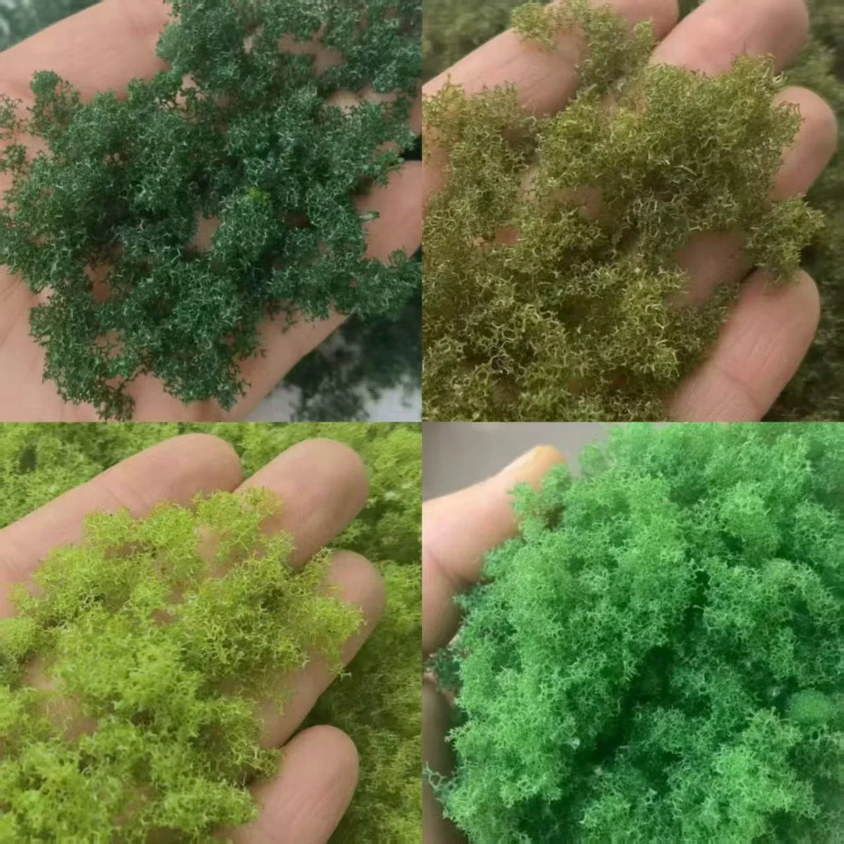 22g Green Tree Powder: vibrant handheld artificial moss clusters for scale modeling tools