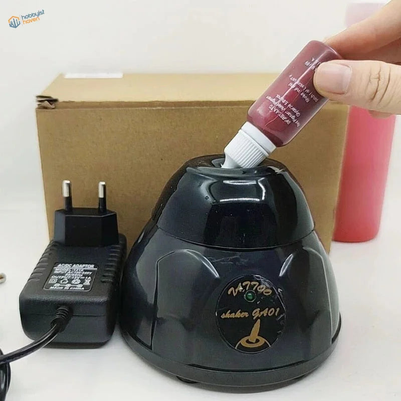 Black Electric Paint Vortex Shaker G401 with gold lettering