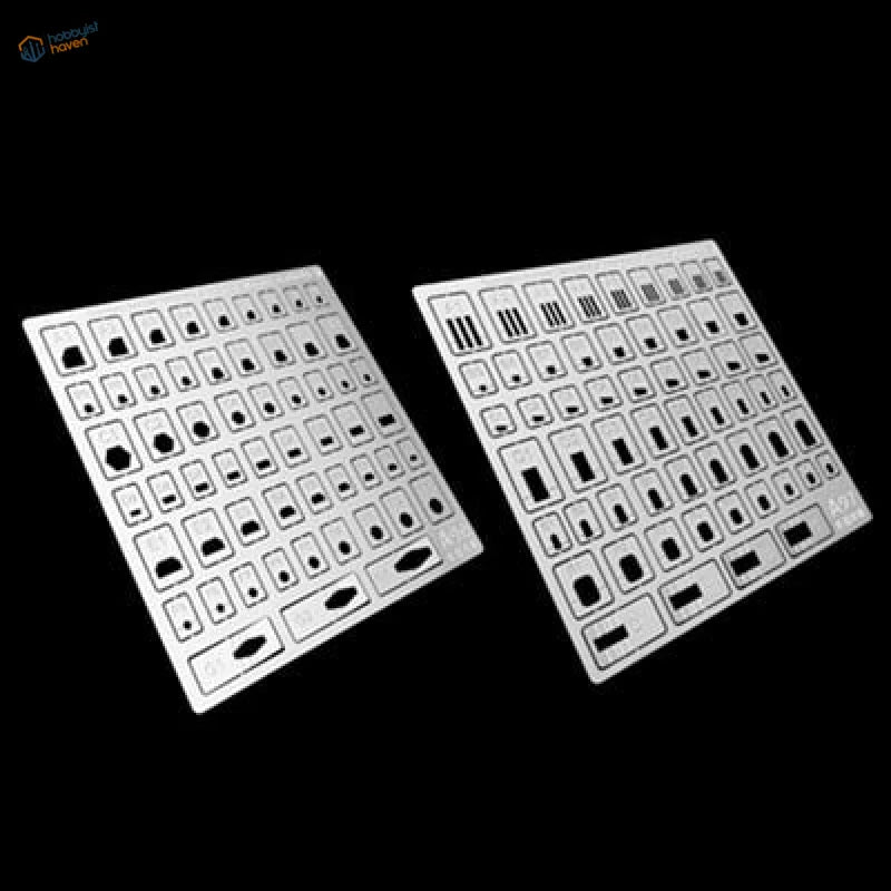 Silver matte keyboard stencil keycaps for engraving auxiliary metal stencil