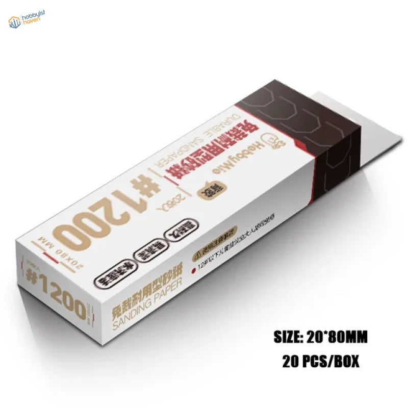 White and black #1200 acrylic sanding sticks box with hexagonal pattern