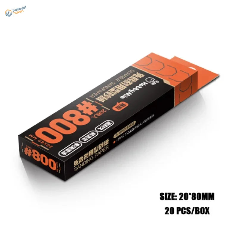 Black and orange #800 acrylic sanding sticks box
